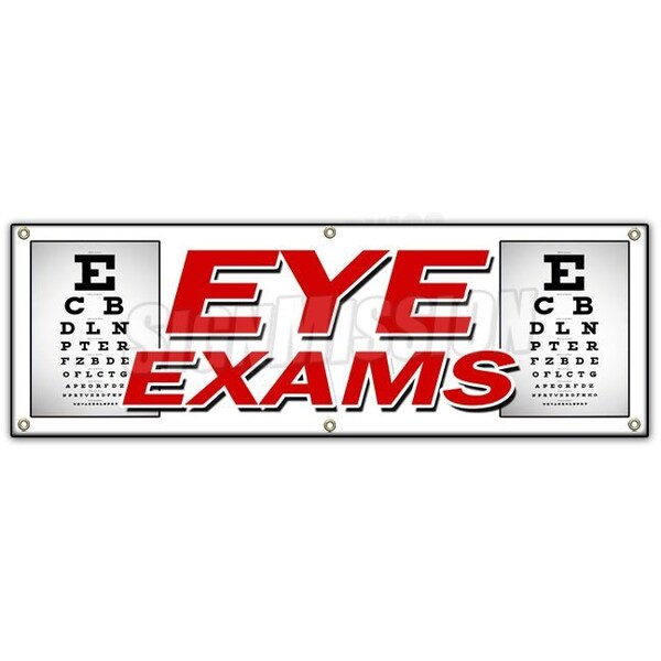 EYE EXAMS BANNER SIGN optometrist optician glasses prescription lens